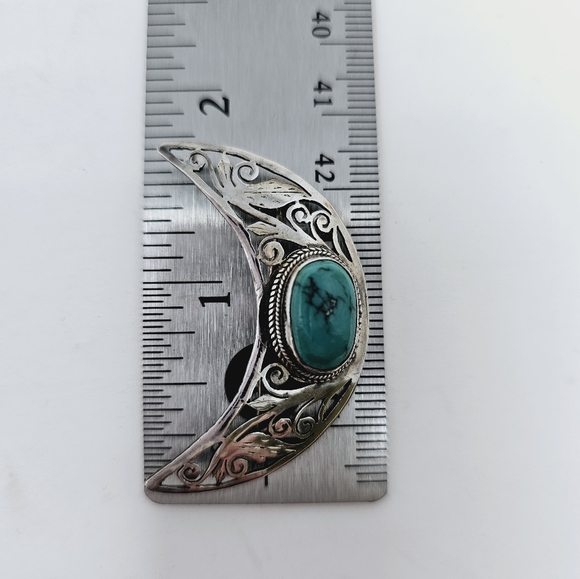Turquoise Brooch Artist made - Picture 3 of 5